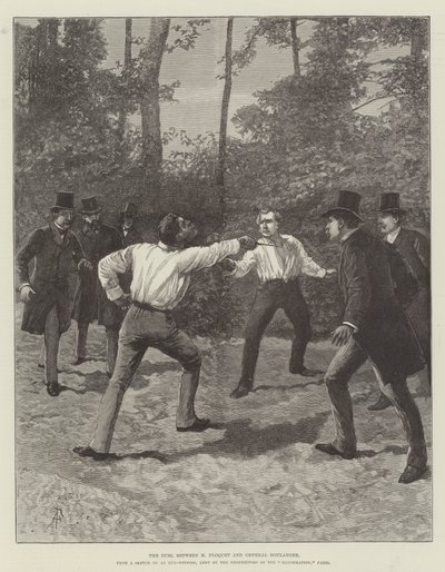 The Duel between M Floquet and General Boulanger by Amedee Forestier